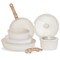 9Pcs Nonstick Cookware Set Kitchen Pots And Pans Set With Detachable Handles Tempered Glass Lids Dishwasher Oven Safe